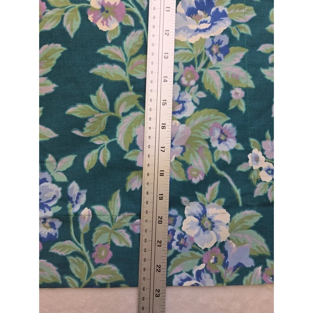 Vtg 90s Primrose Violet Green Floral‎ Martex 